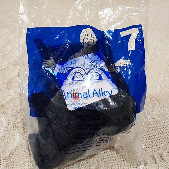 NIP - 2001 McDonalds Happy Meal Toy: ToysRUs Animal Alley LICKERISH DOG #7 Plush - Picture 4 of 7